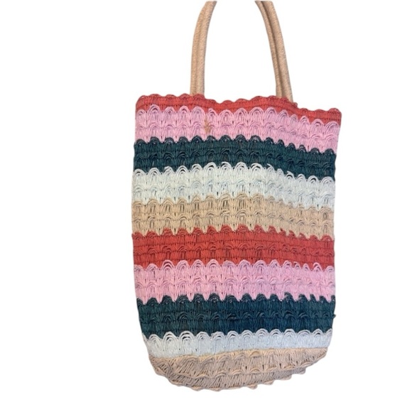 Art Class Macrame Rainbow Patterned Tote Bag - Picture 7 of 8